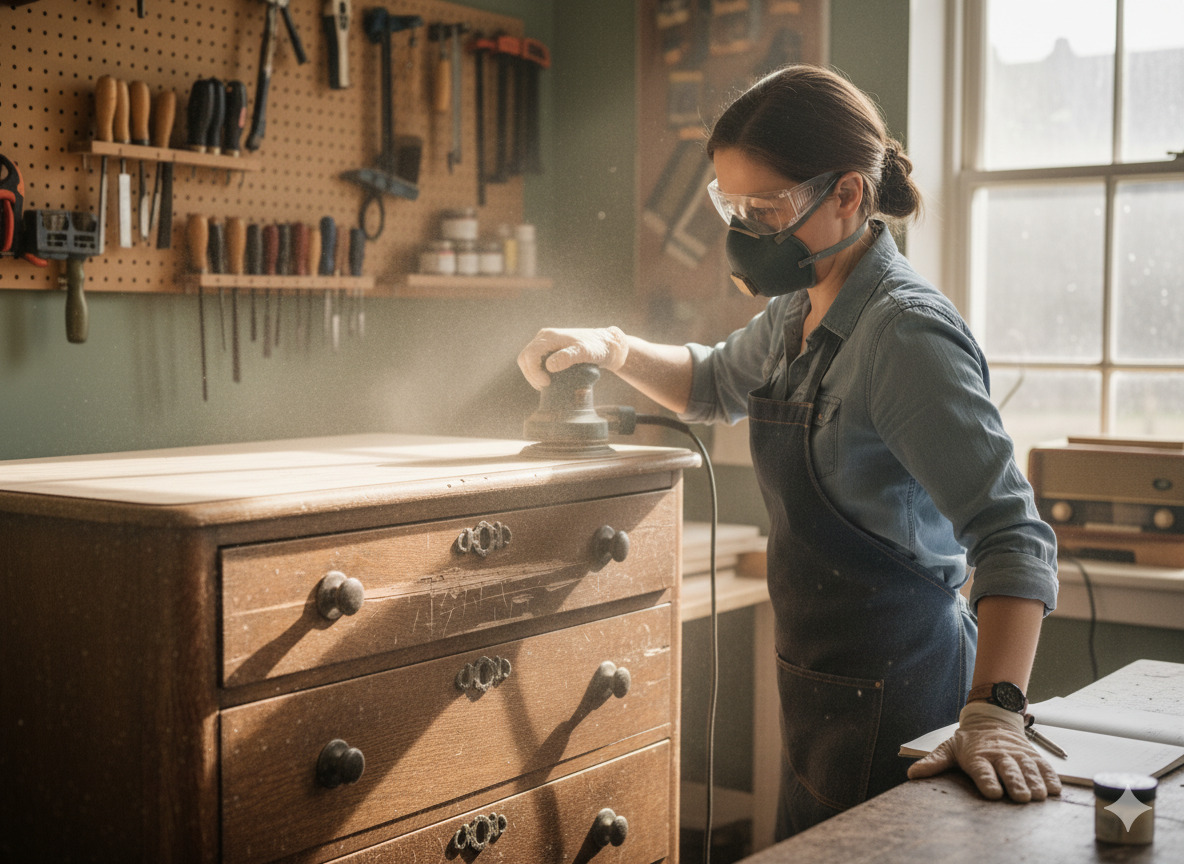 Wood furniture restoration